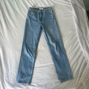 Zara High Rise Straight Leg Jeans